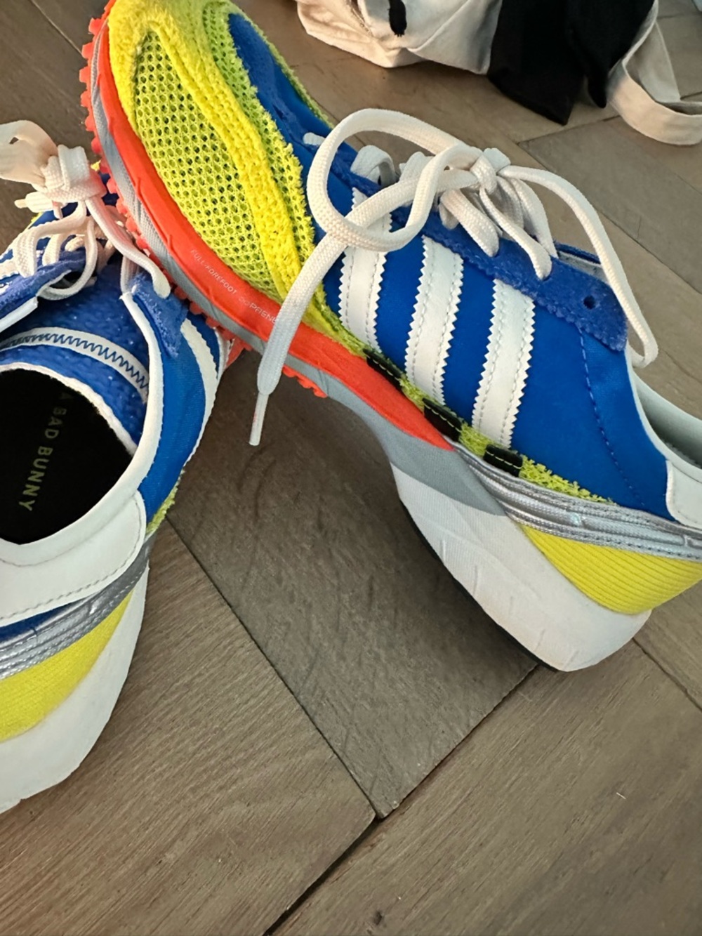 adidas Blue and Yellow Low-Top Sneaker with White Accents